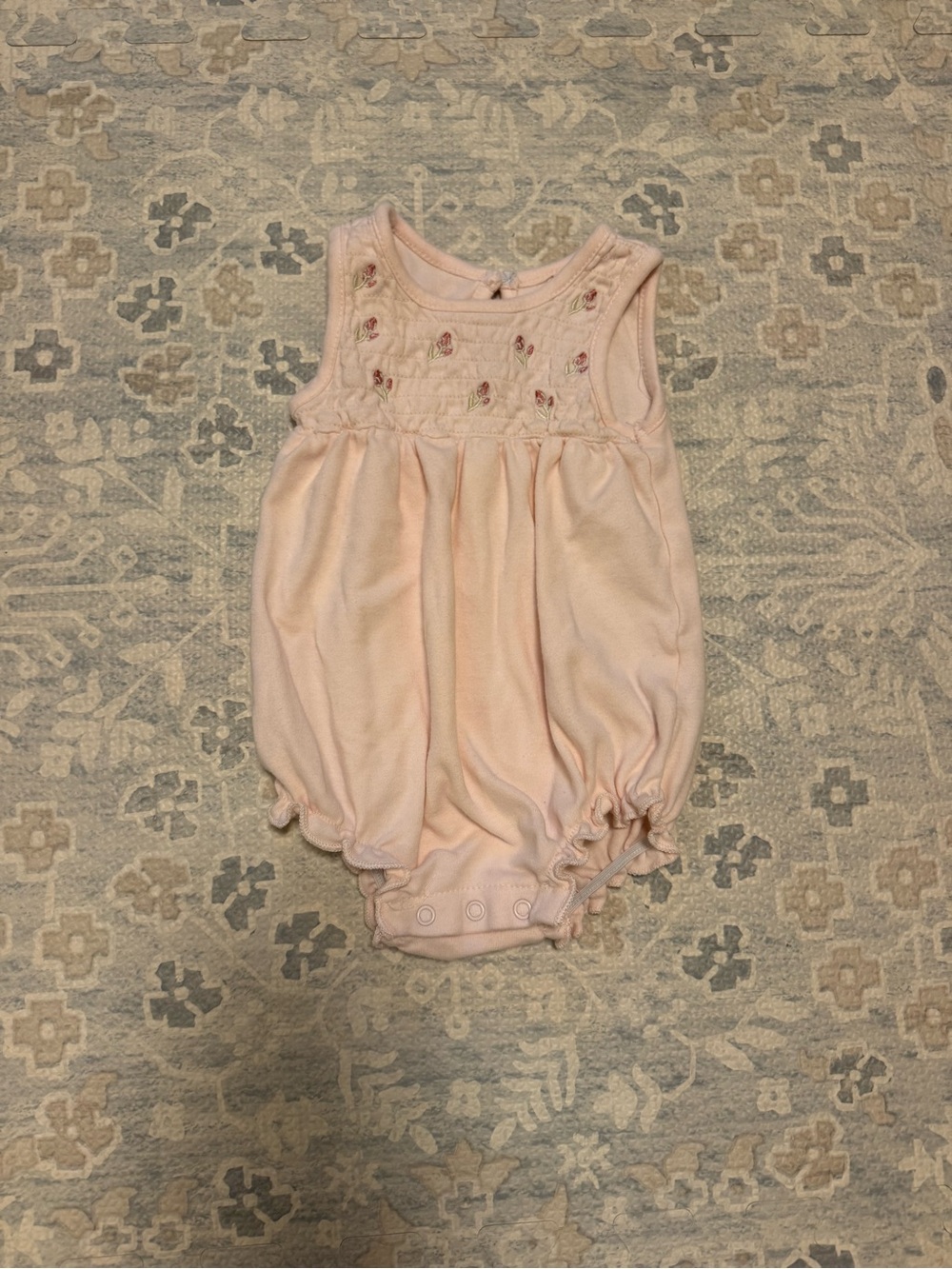 Soft Pink Sleeveless Baby Bubble Romper